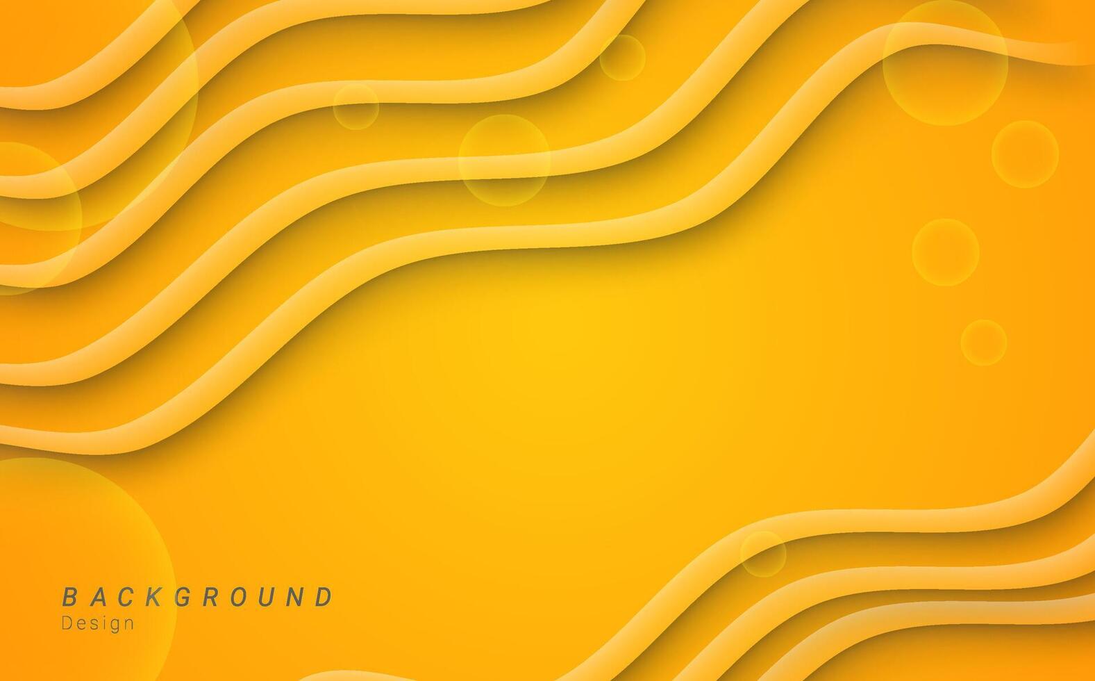 arancia minimalista ondulato forma linea brillante astratto vettore sfondo design