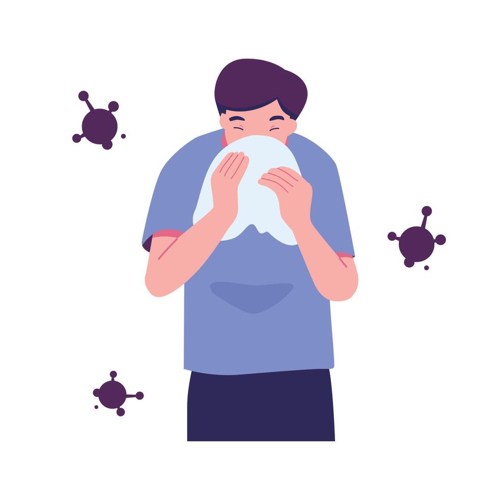 allergia piatto stile illustrazione per ragnatela e mobile App vettore design