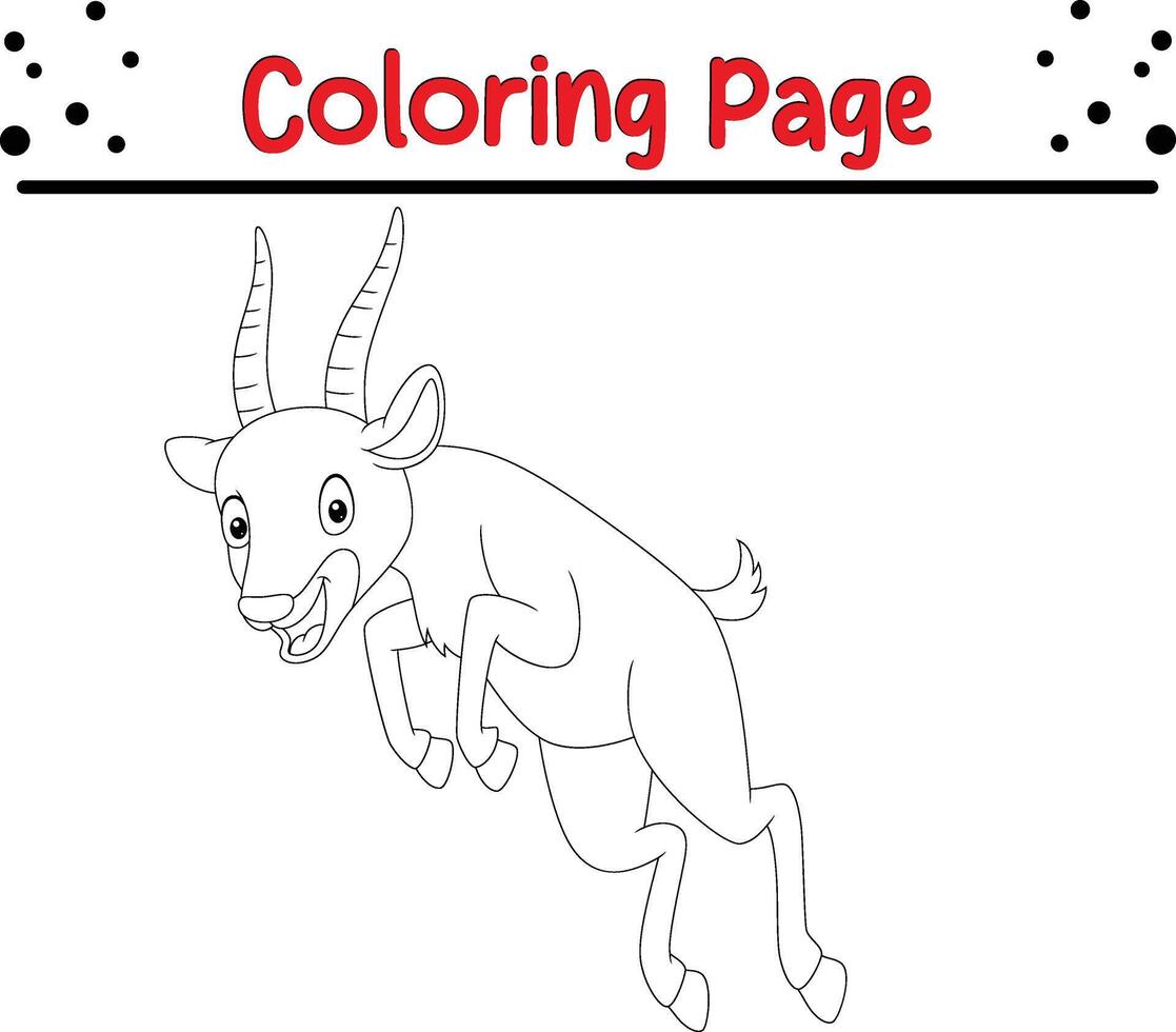 carino animale colorazione pagina per bambini. contento animale colorazione libro vettore