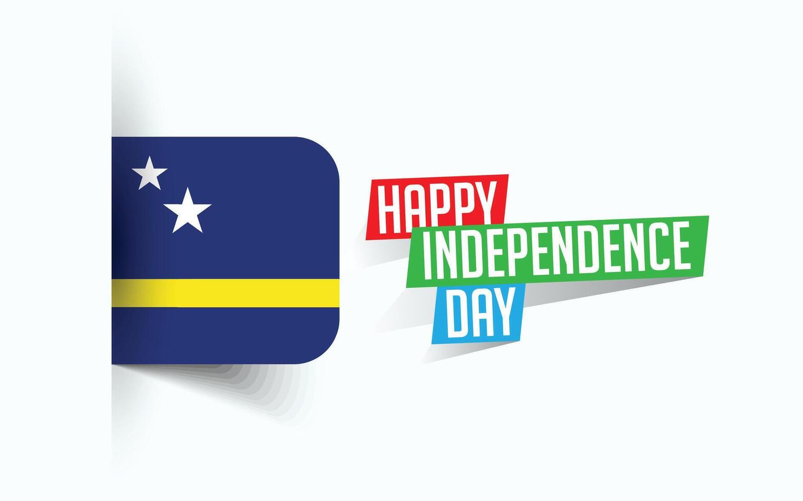 contento indipendenza giorno di Curacao vettore illustrazione, nazionale giorno manifesto, saluto modello disegno, eps fonte file