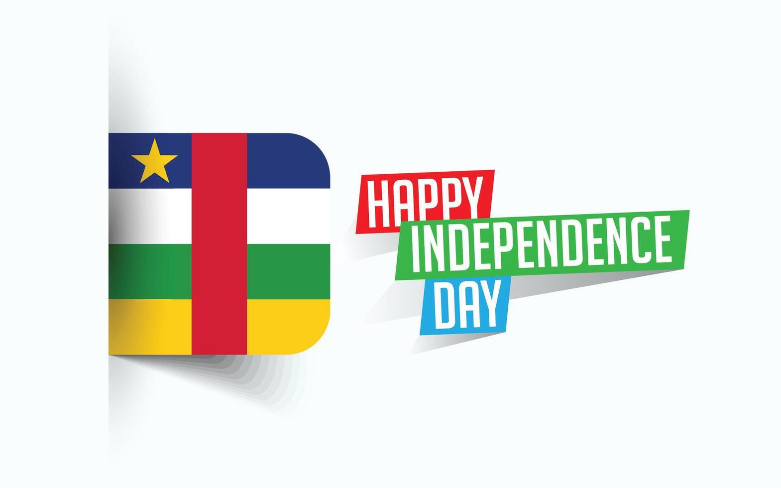 contento indipendenza giorno di centrale africano repubblica vettore illustrazione, nazionale giorno manifesto, saluto modello disegno, eps fonte file