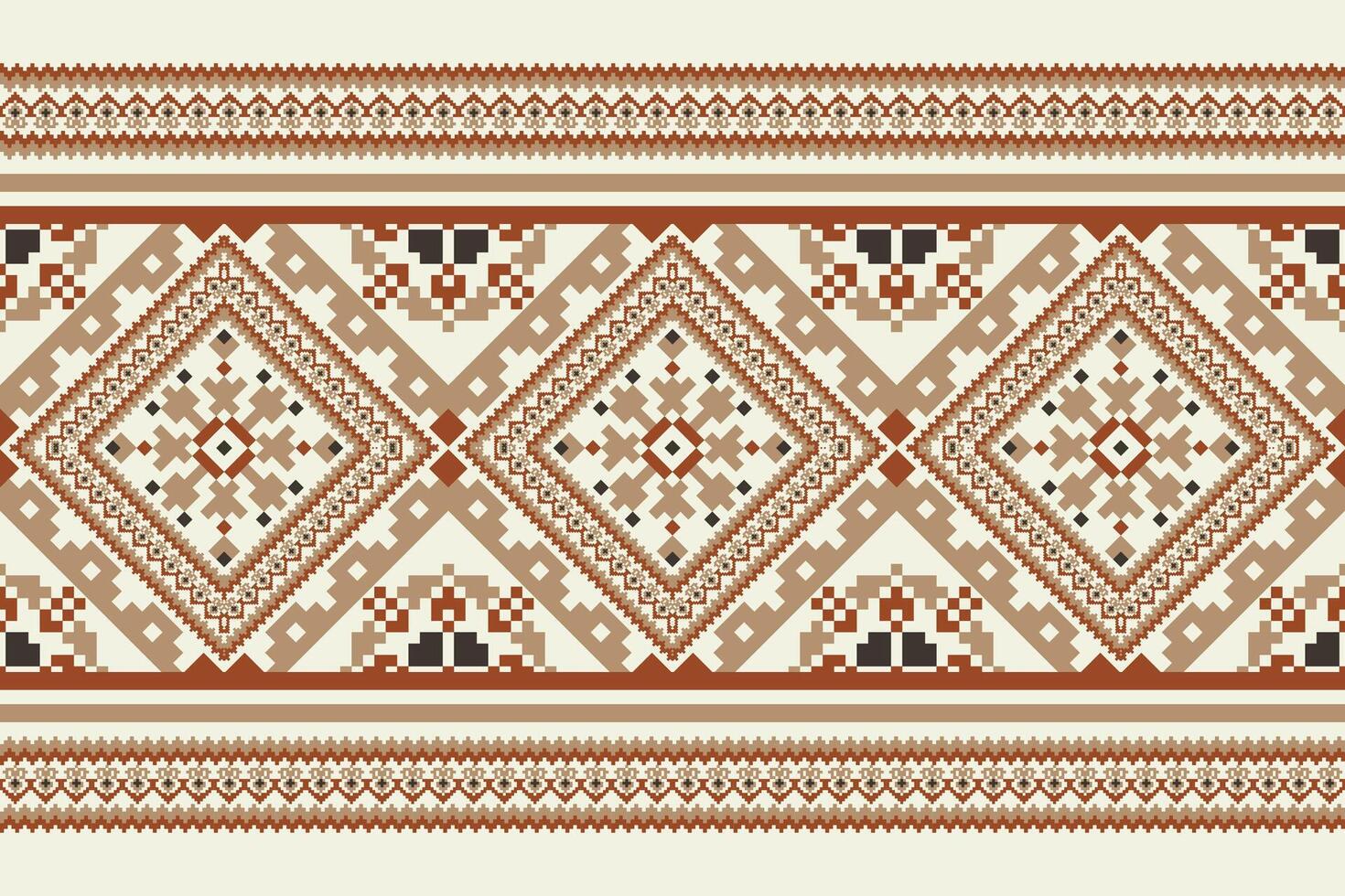 geometrico etnico orientale modello vettore illustrazione.floreale pixel arte ricamo su bianca sfondo.azteco stile, astratto, slavo ornamento.design per trama, tessuto, abbigliamento, avvolgimento, decorazione.