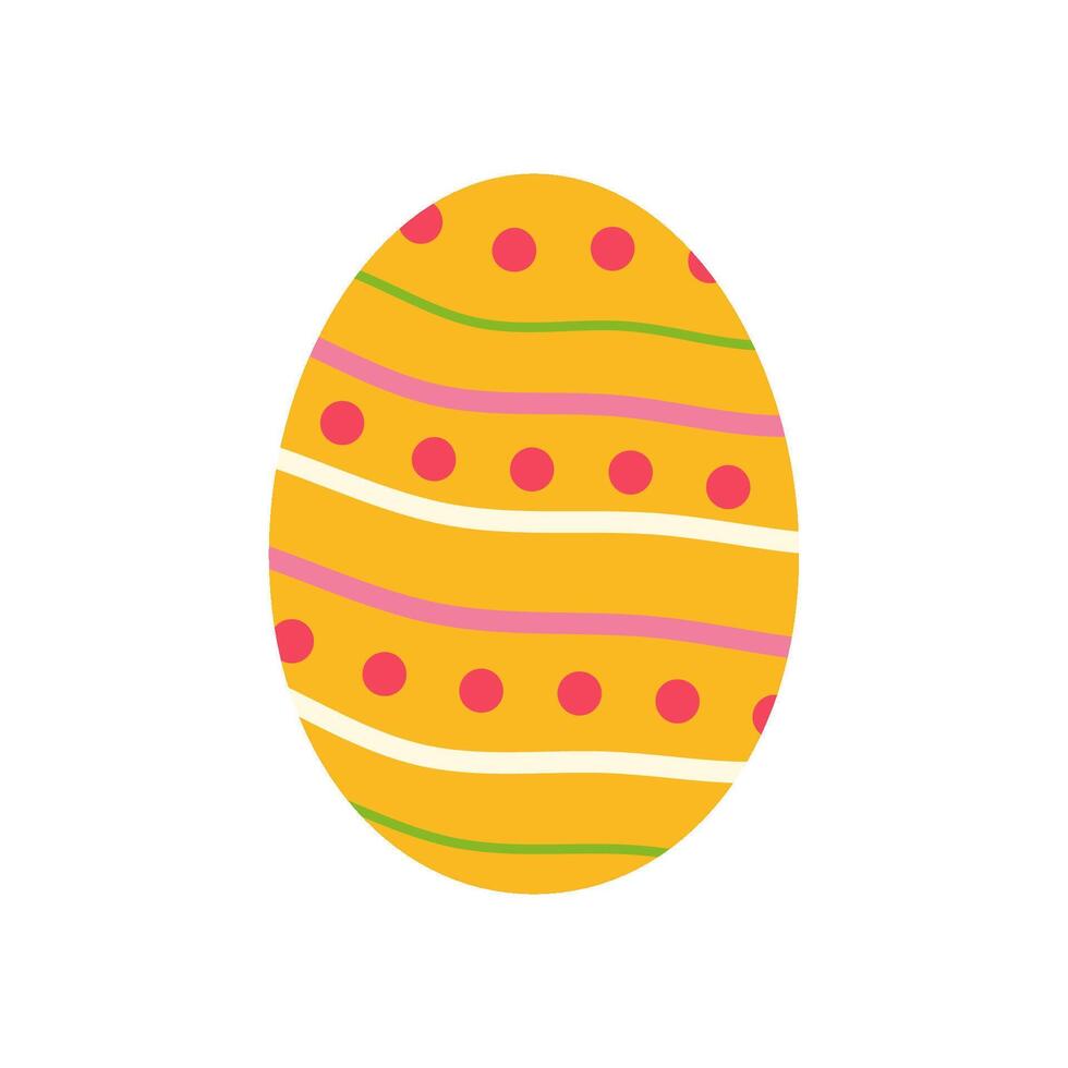 Pasqua uovo con Linee e punti. colorato vettore illustrazione per Pasqua giorno con decorazione modello su isolato sfondo