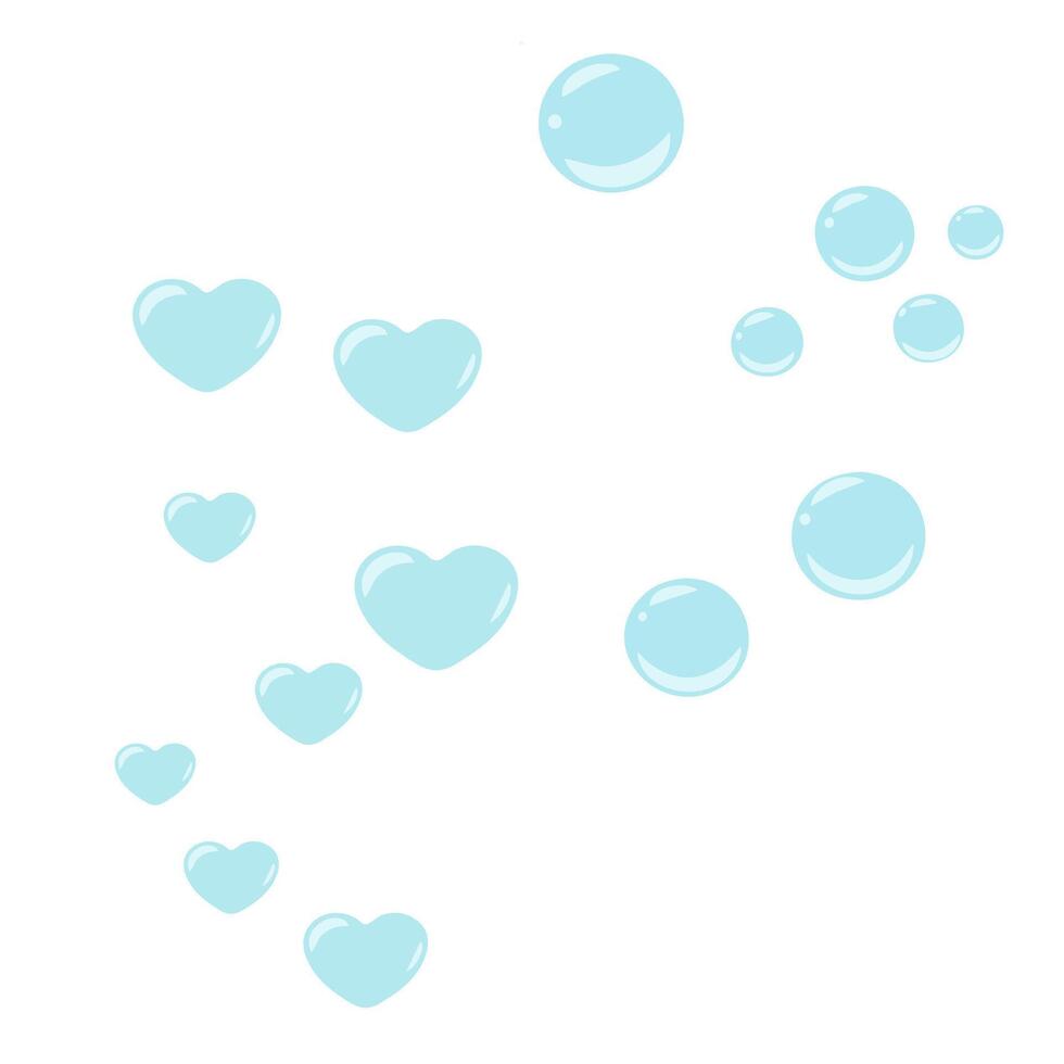 cuore sagomato bolle clipart vettore