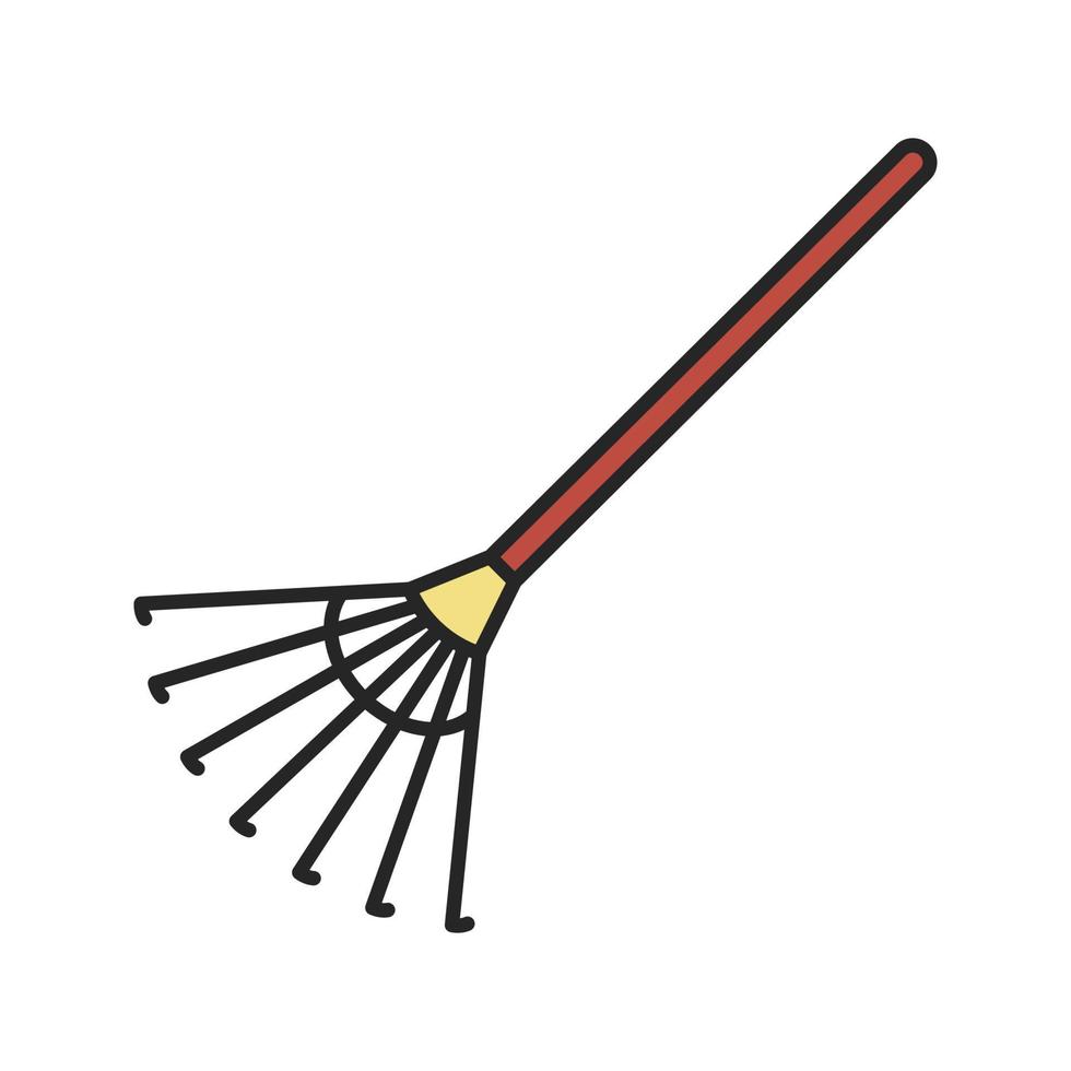 icona del colore del rastrello. illustrazione vettoriale isolato