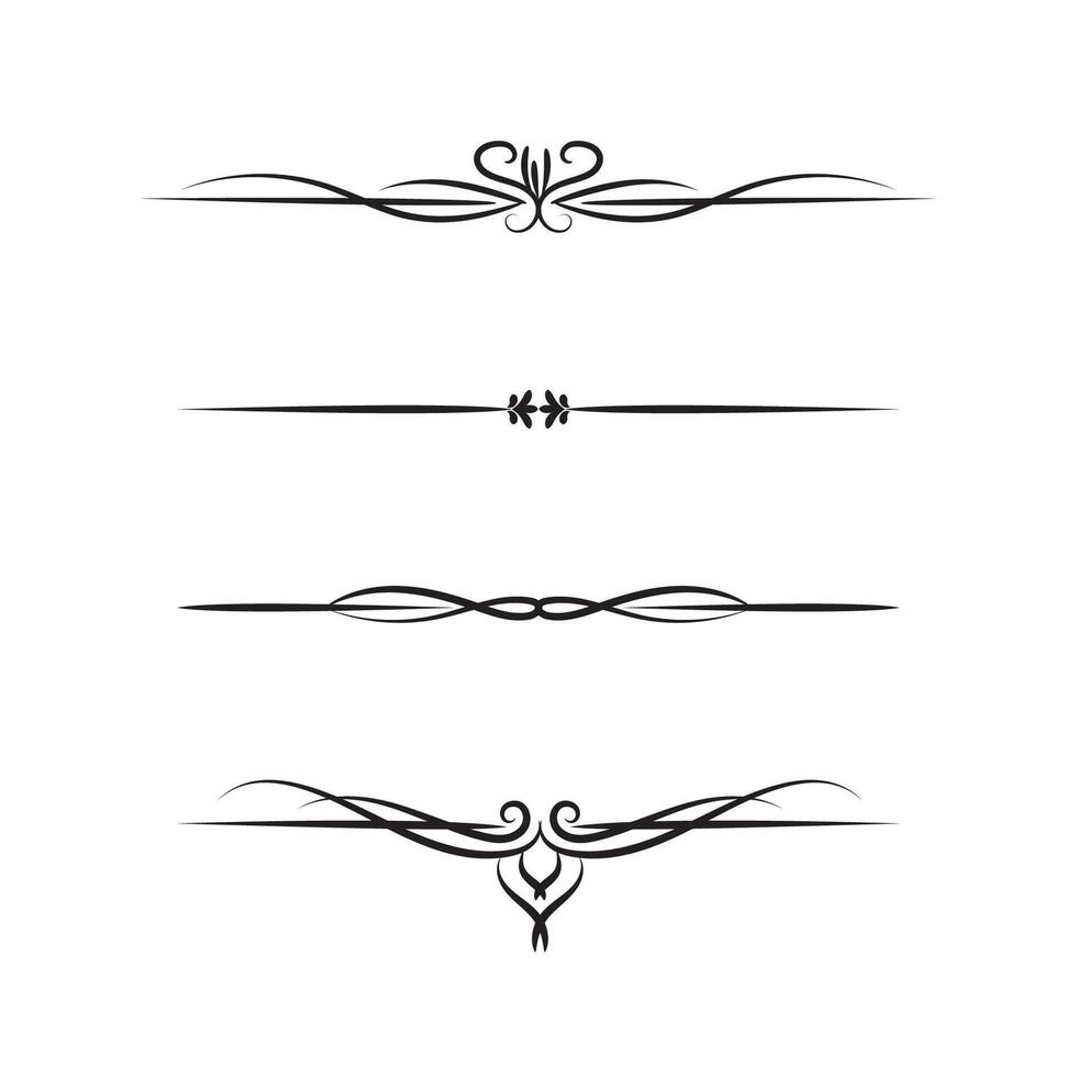 mano disegnare floreale decorazione elementi, floreale ornamenti, e floreale elementi vettore