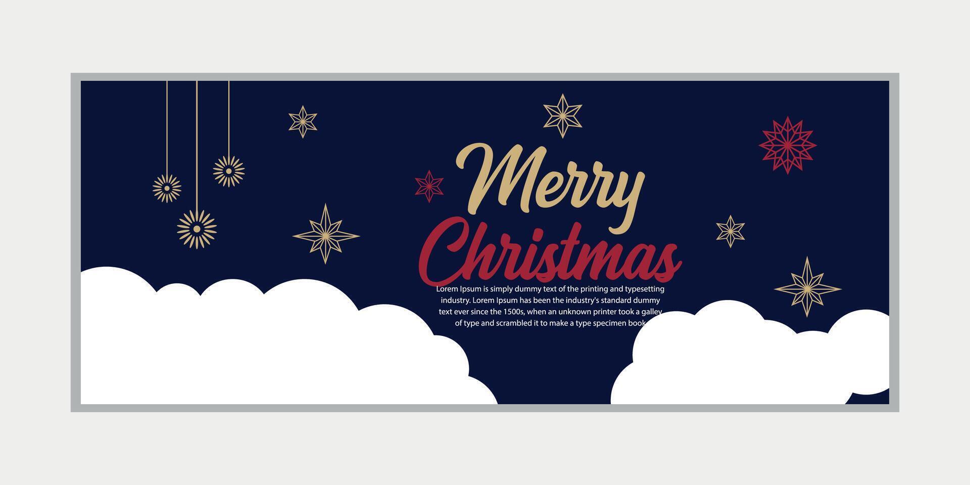 allegro Natale bandiera impostato e contento nuovo anno striscione, sociale media copertina e ragnatela striscione, allegro Natale design per saluto carta, vettore