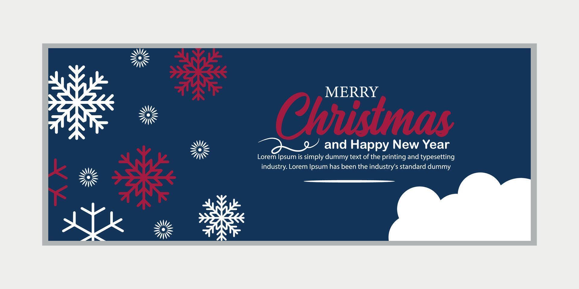 allegro Natale bandiera impostato e contento nuovo anno striscione, sociale media copertina e ragnatela striscione, allegro Natale design per saluto carta, vettore