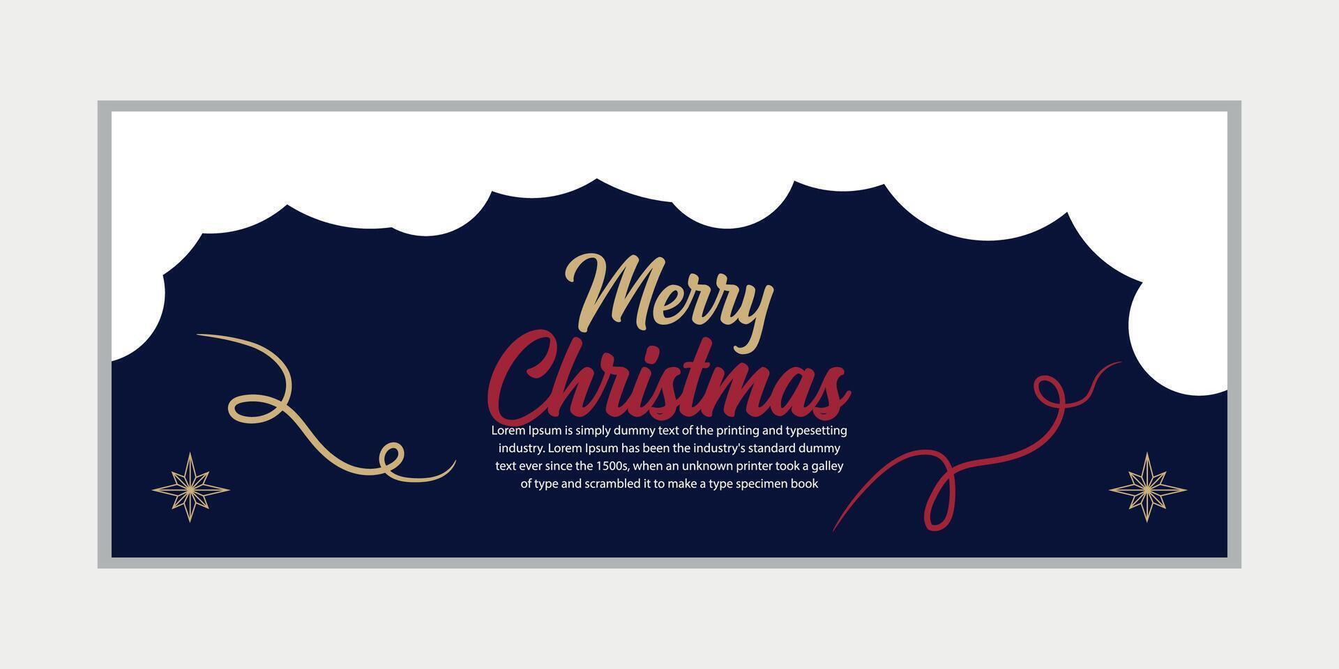 allegro Natale bandiera impostato e contento nuovo anno striscione, sociale media copertina e ragnatela striscione, allegro Natale design per saluto carta, vettore