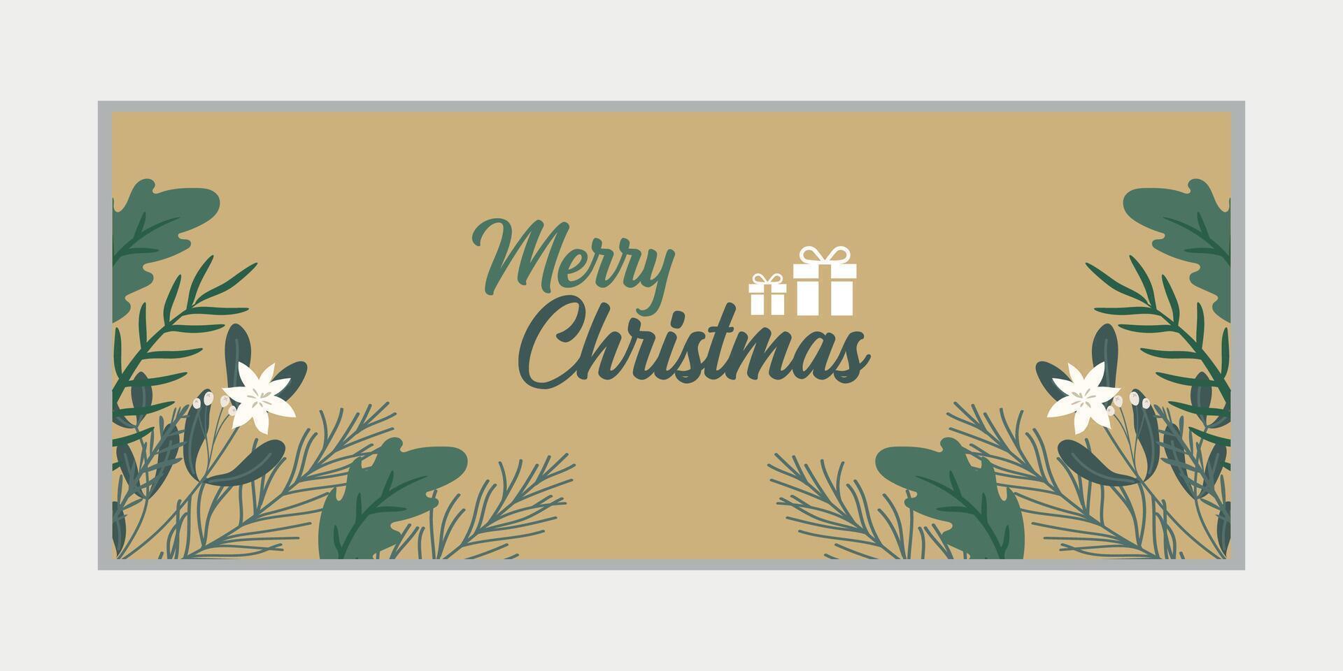 allegro Natale bandiera impostato e contento nuovo anno striscione, sociale media copertina e ragnatela striscione, allegro Natale design per saluto carta, vettore