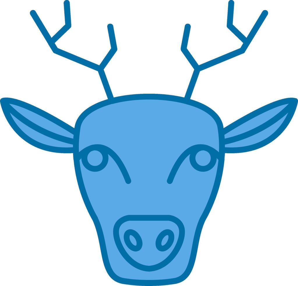 cervo pieno blu icona vettore