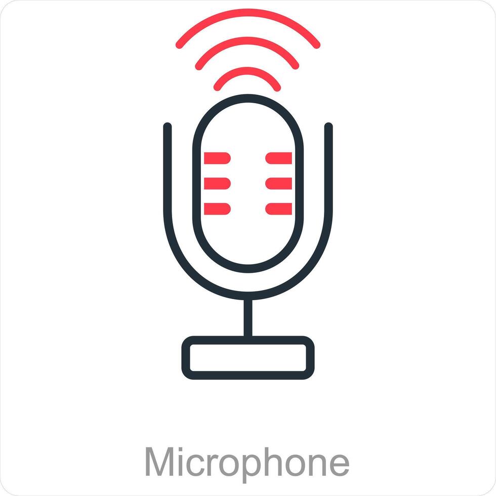 microfono e suono icona concetto vettore