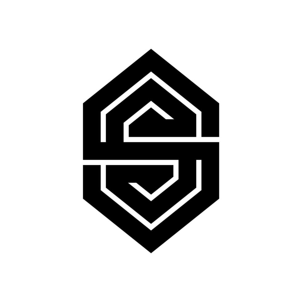 iniziale lettera S logo design vettore
