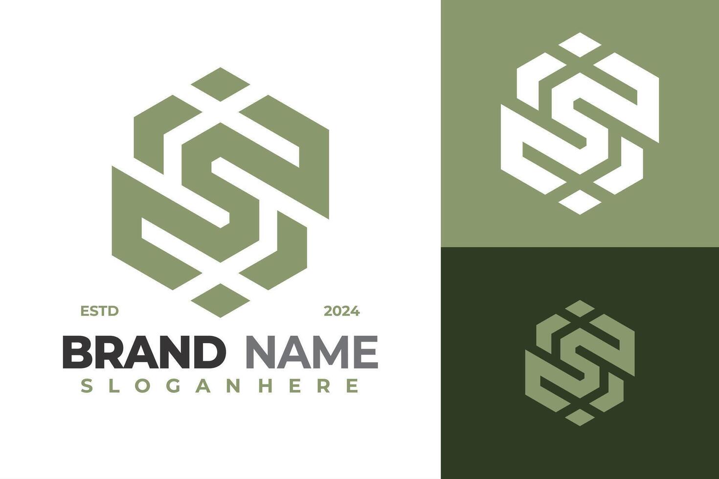 lettera S monogramma logo design vettore simbolo icona illustrazione