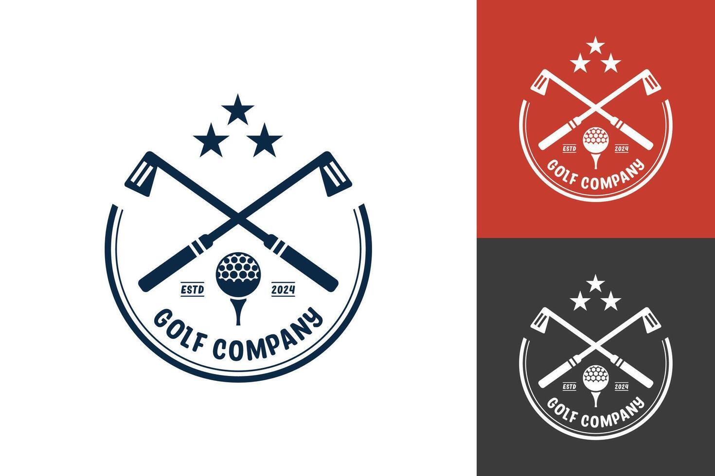 moderno piatto design unico golf palla club grafico logo modello e minimalista golf logo concetto vettore