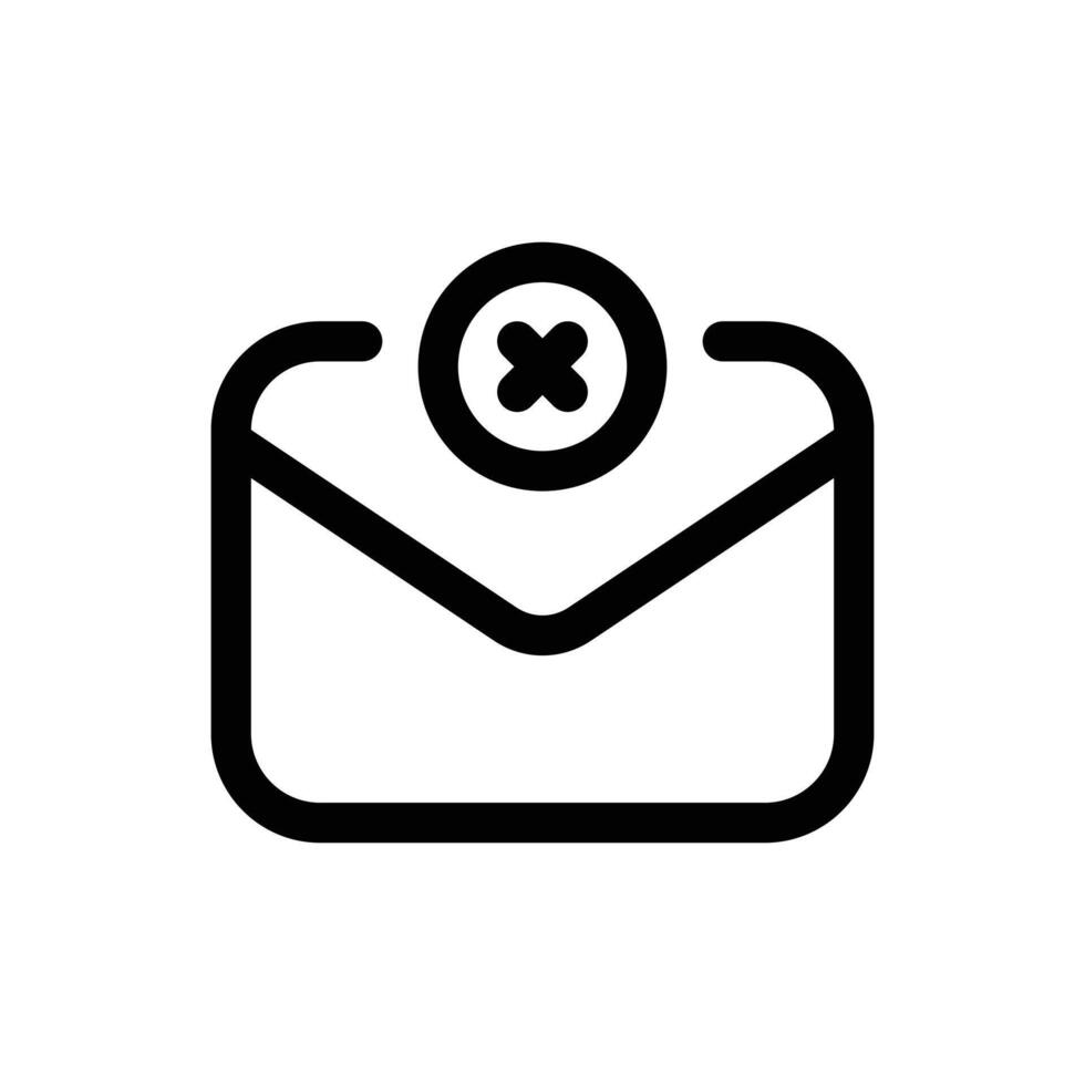 semplice spam linea icona isolato su un' bianca sfondo vettore