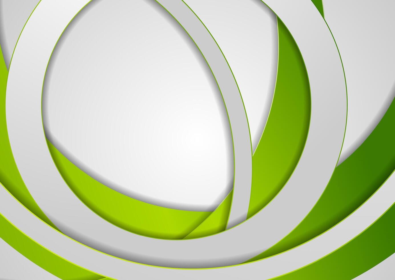verde e grigio cerchi astratto geometrico sfondo vettore