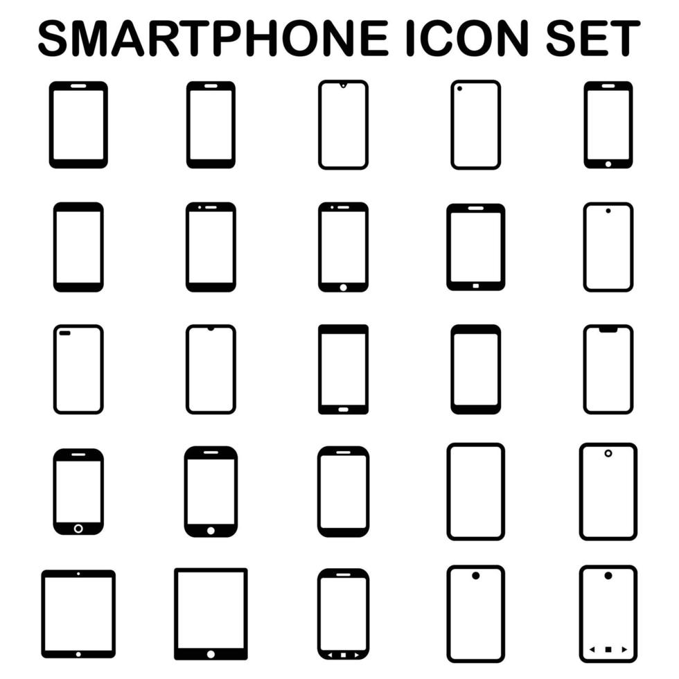 vettore di set di icone dello smartphone