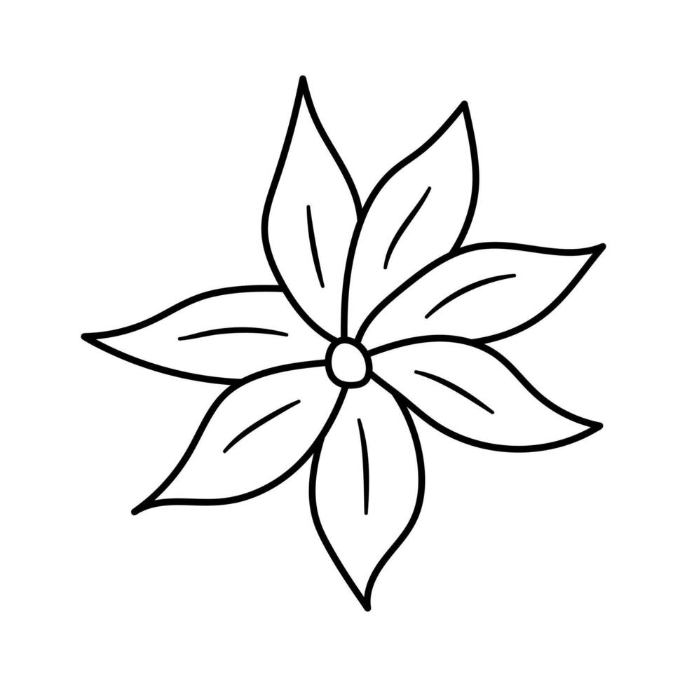 fiore. mano disegnato scarabocchio vettore illustrazione.