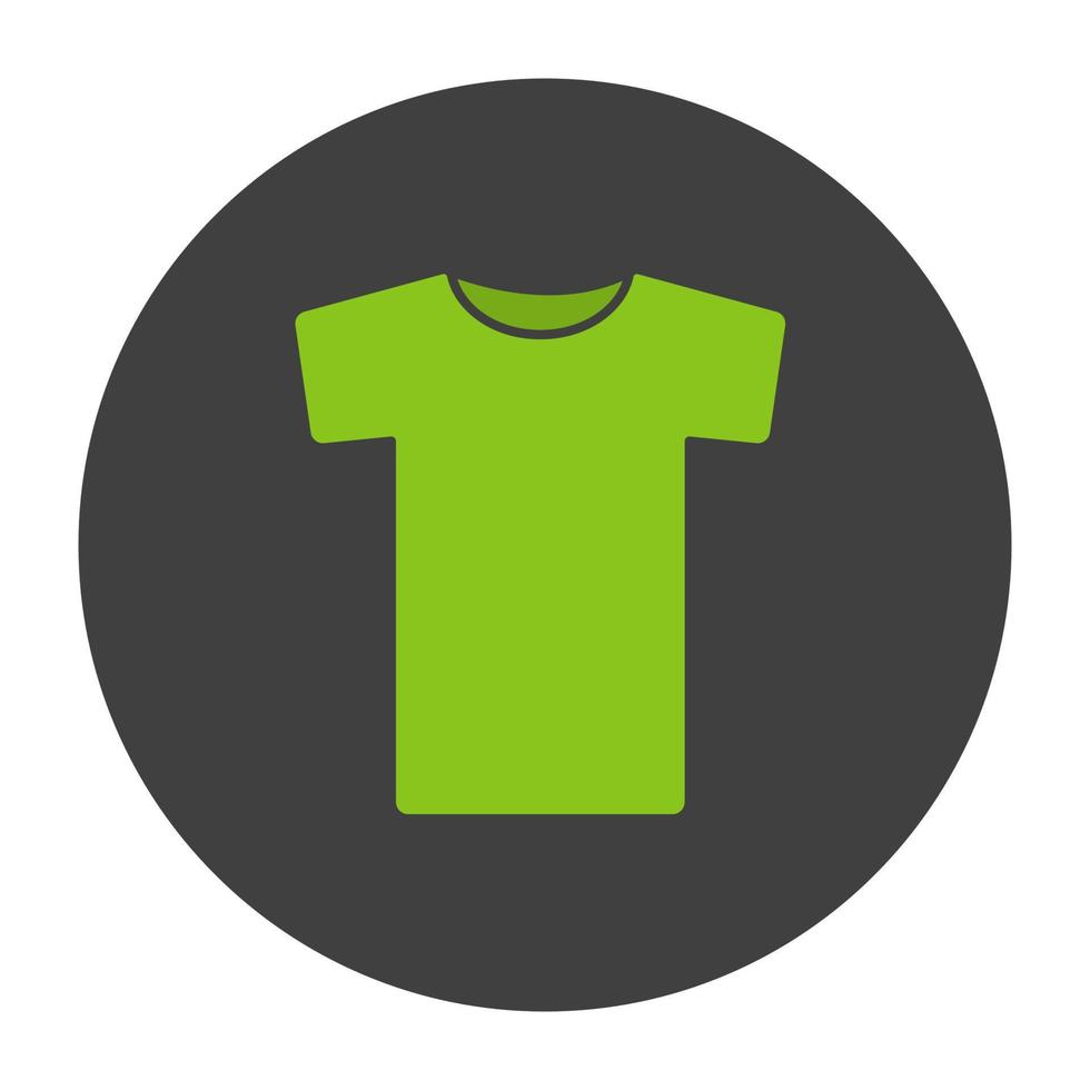 icona del colore del glifo di t-shirt. simbolo di sagoma su sfondo nero. spazio negativo. illustrazione vettoriale