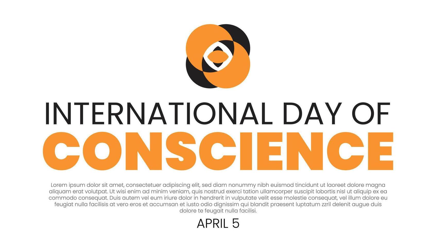 internazionale giorno di coscienza design vettore