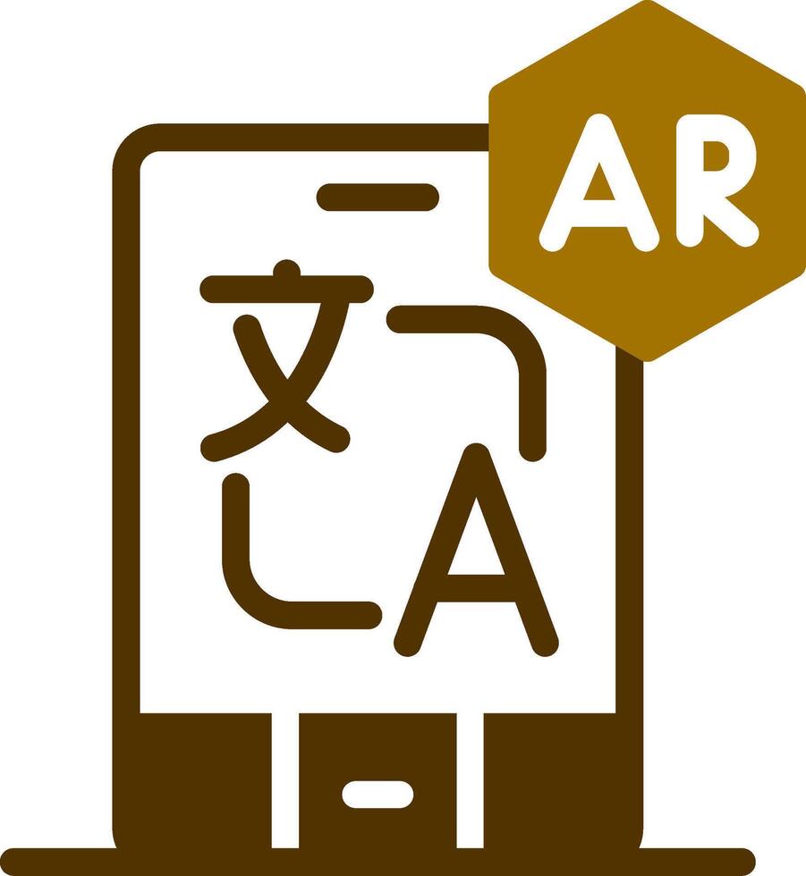 ar traduzione creativo icona design vettore