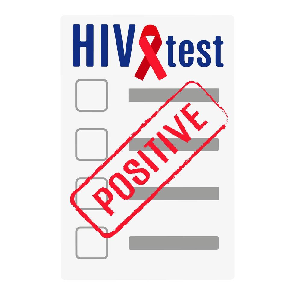 vettore vuoto con risultati positivi o analisi del sangue per l'hiv.