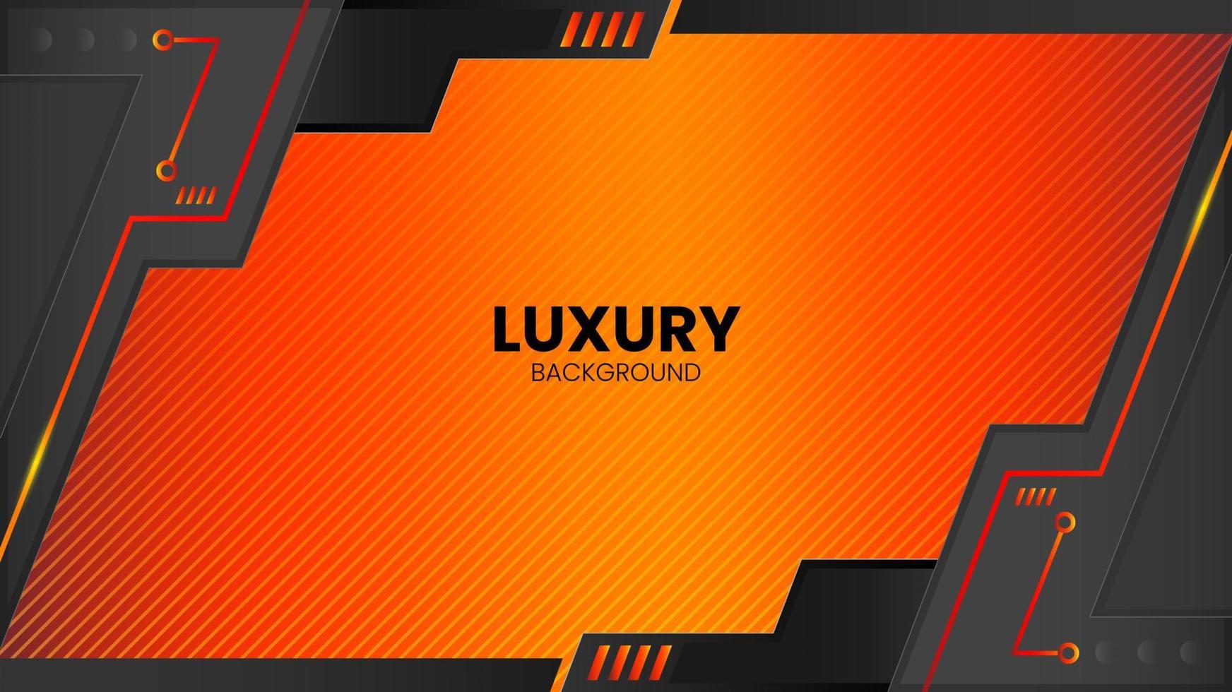 elegante sfondo arancione sfumato con elementi lineari lucidi lusso realistico freevector vettore