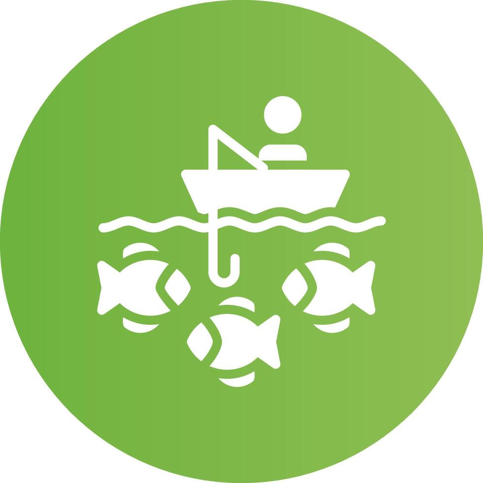 barca pesca creativo icona design vettore