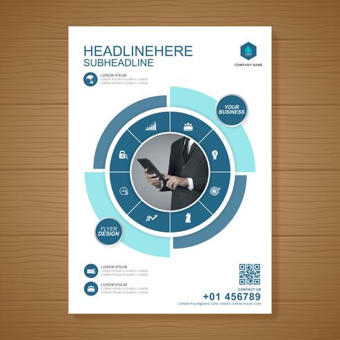 Modello di copertina business a4 per una progettazione di brochure e brochure, flyer, banner, decorazione di volantini per la stampa e presentazione illustrazione vettoriale