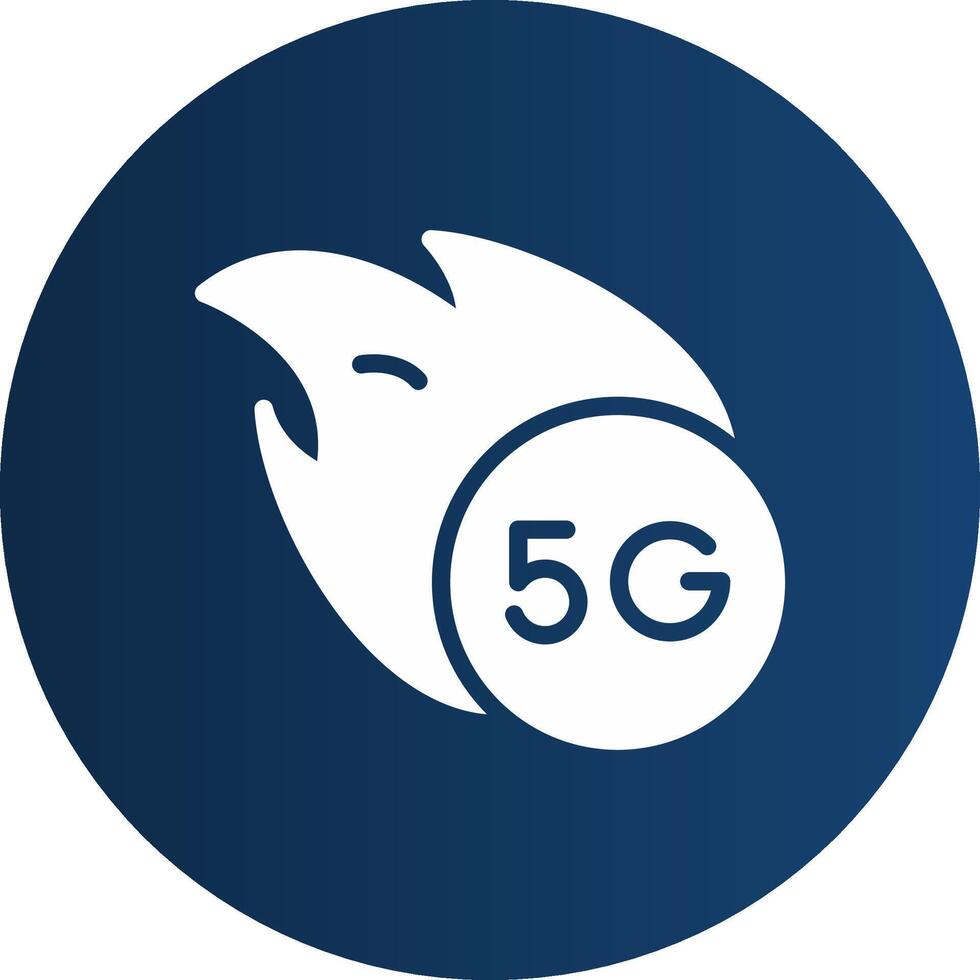 5g creativo icona design vettore