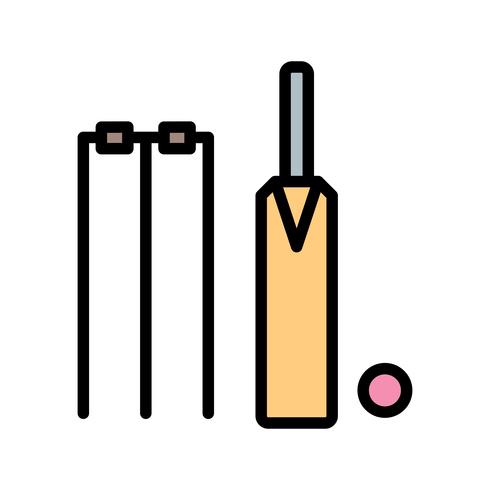 Illustrazione di vettore dell&#39;icona del cricket