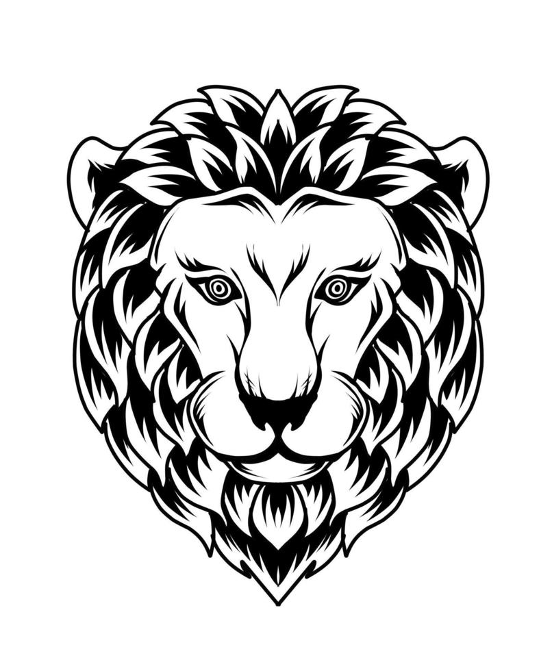 illustrazione vettoriale testa di leone buono per t-shirt