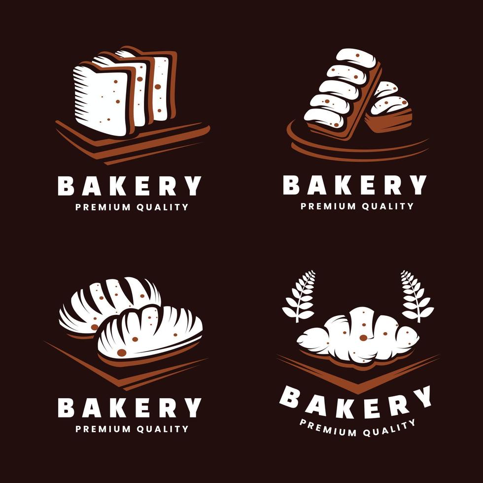 collezione di design del logo del pane vettore