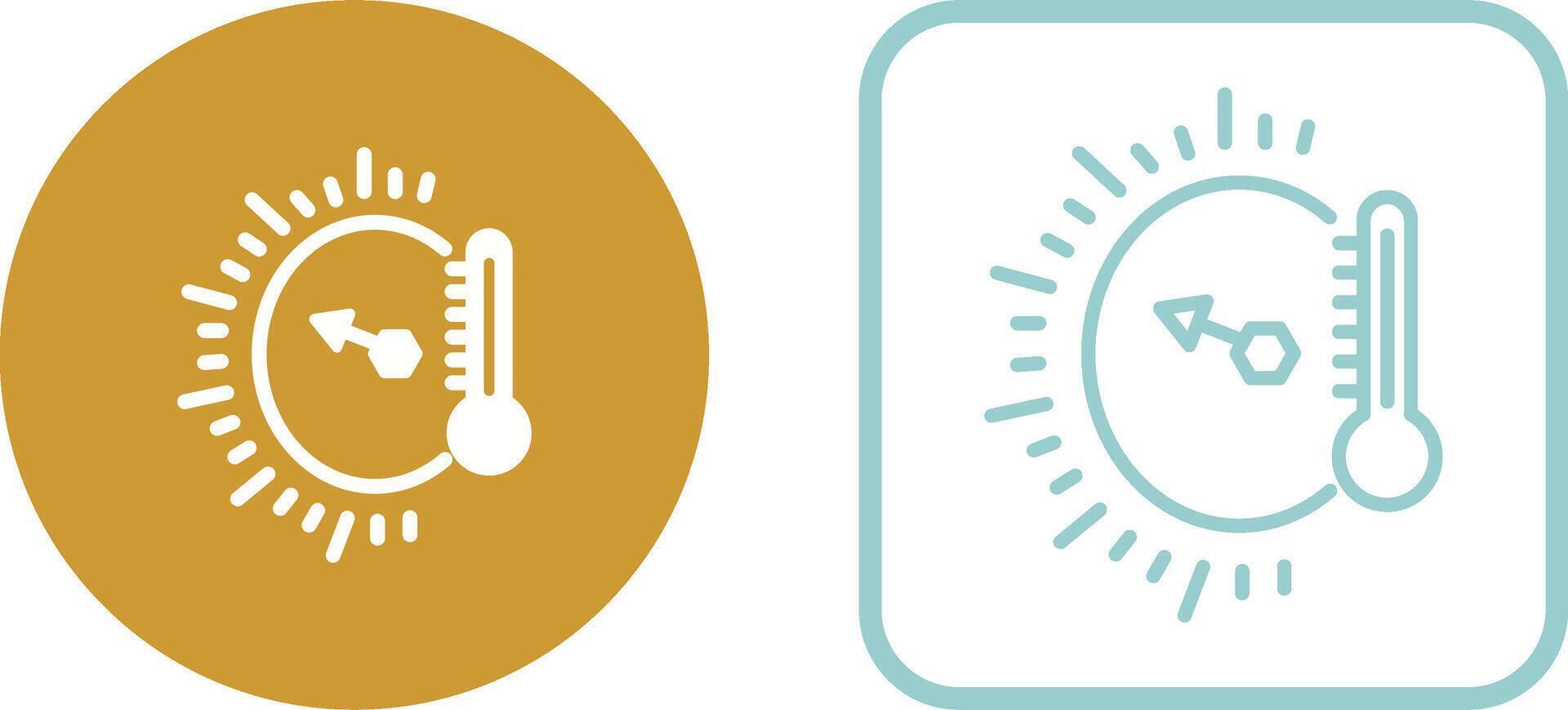 temperatura indicatore vettore icona