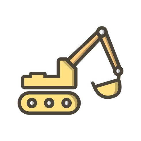 Icona dell&#39;escavatore vettoriale