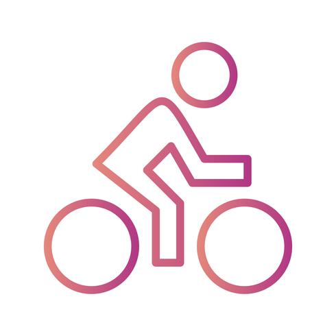 Illustrazione di vettore dell&#39;icona del ciclista