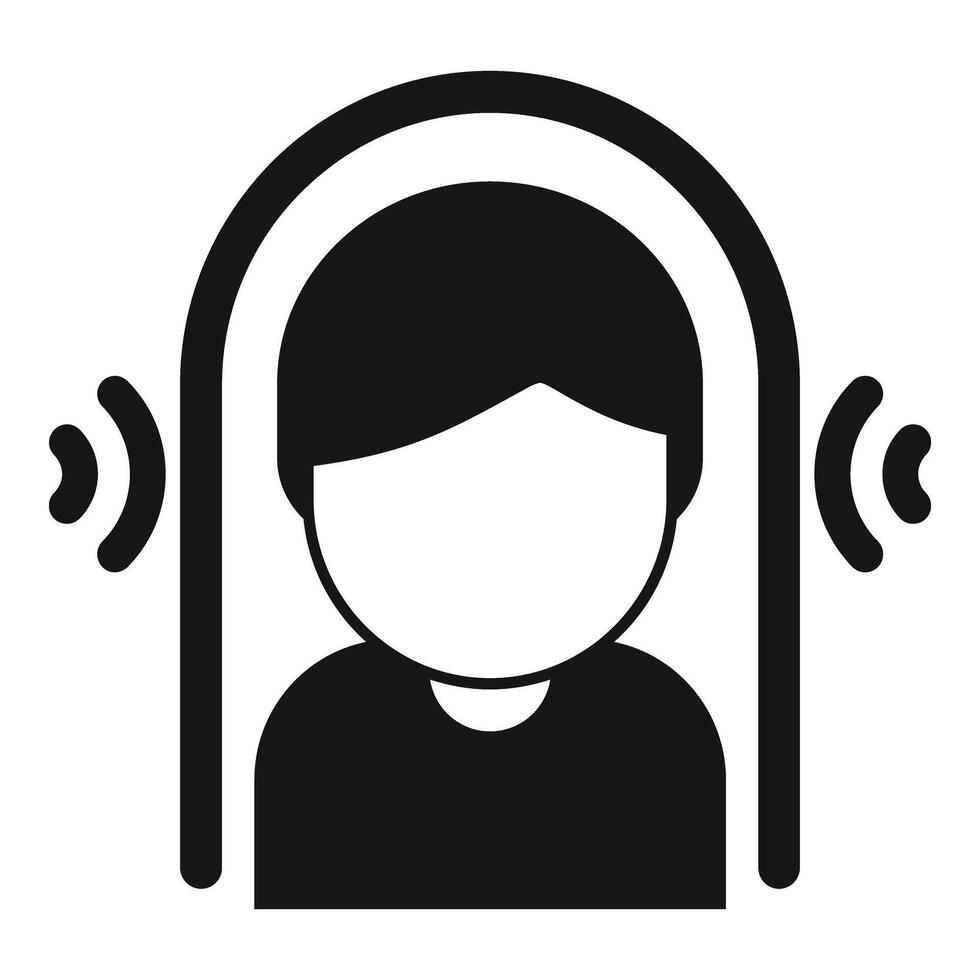 persona perdita udito icona semplice vettore. cartello orecchio età vettore