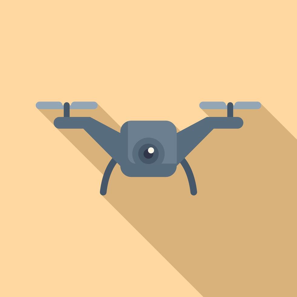 UAV fuco le riprese icona piatto vettore. operatore aria dispositivo vettore