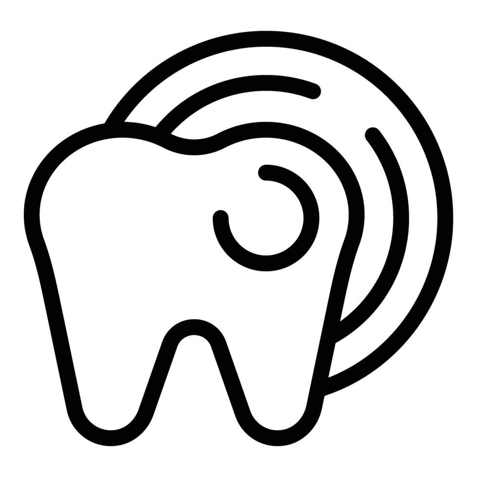 dentale assistenza sanitaria icona schema vettore. orale igiene vettore