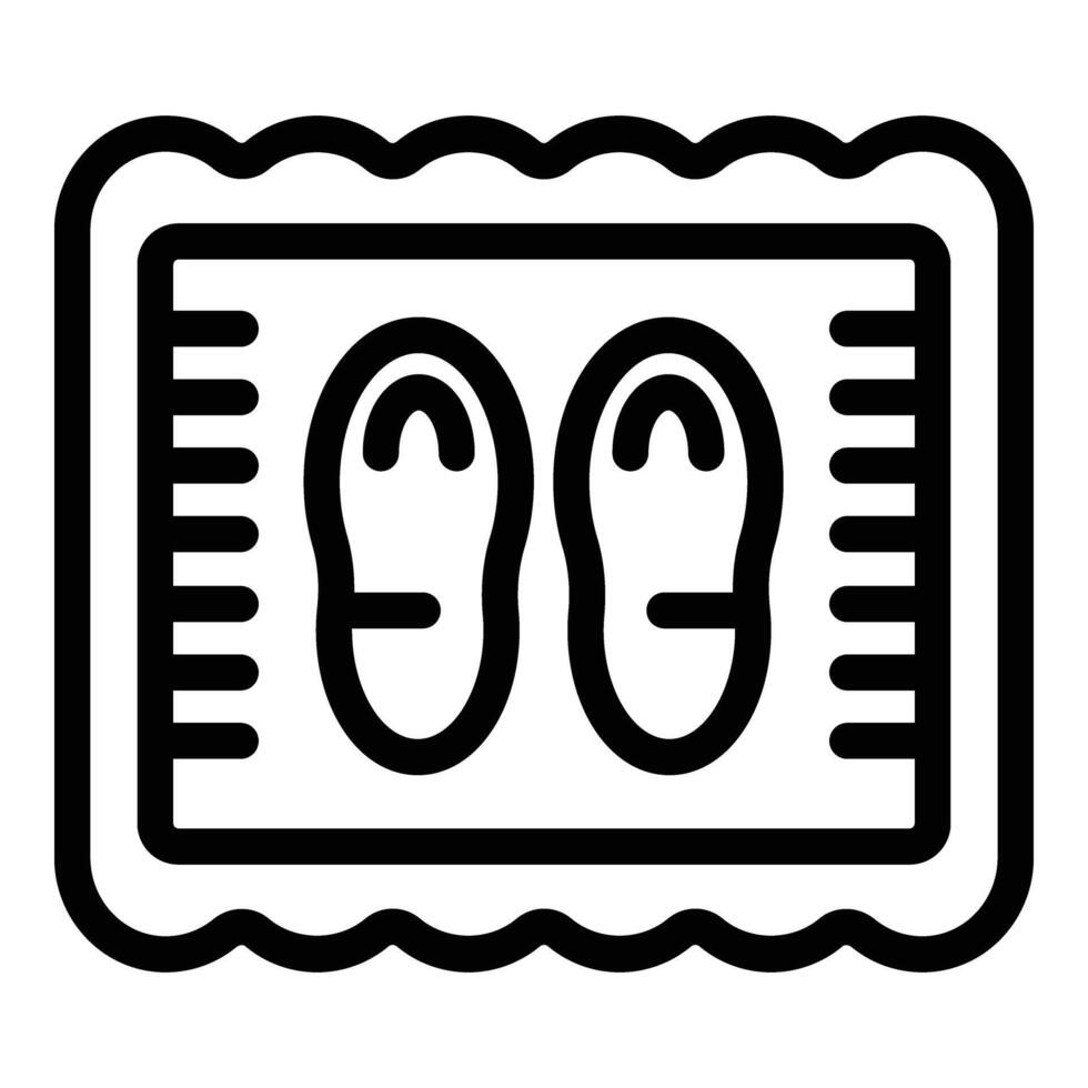interno scarpe stuoia icona schema vettore. pavimento copertura tappeto vettore