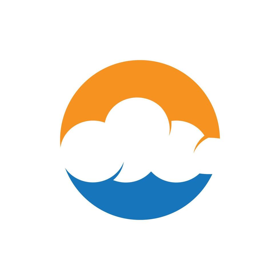 nube logo vettore modello simbolo design