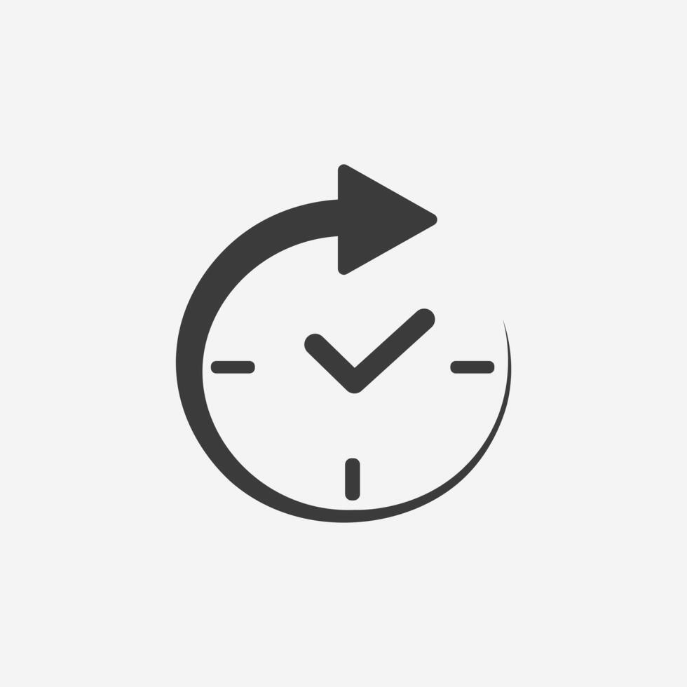 volta, Timer, orologio icona vettore simbolo cartello