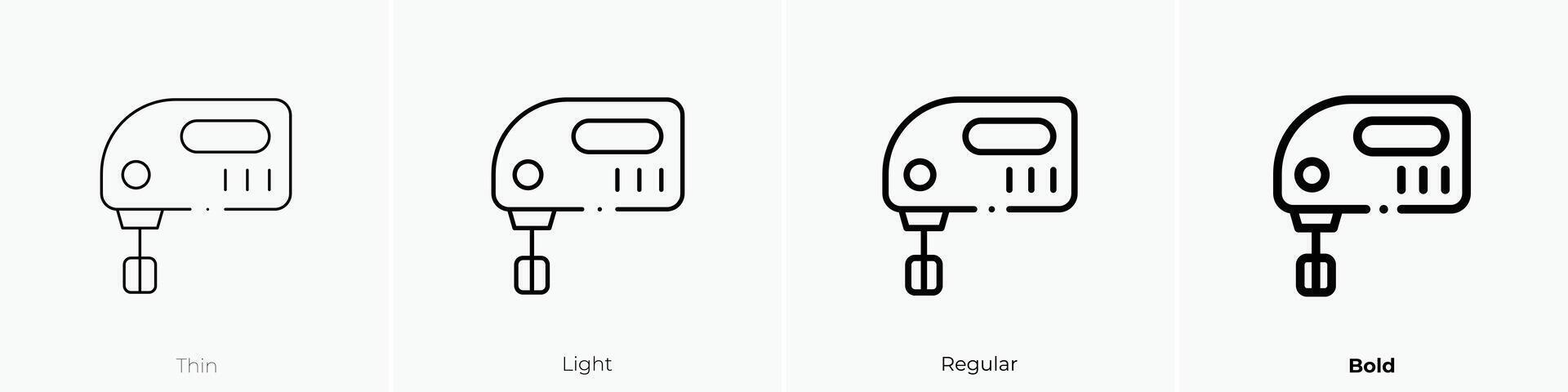 miscelatore icona. sottile, luce, regolare e grassetto stile design isolato su bianca sfondo vettore