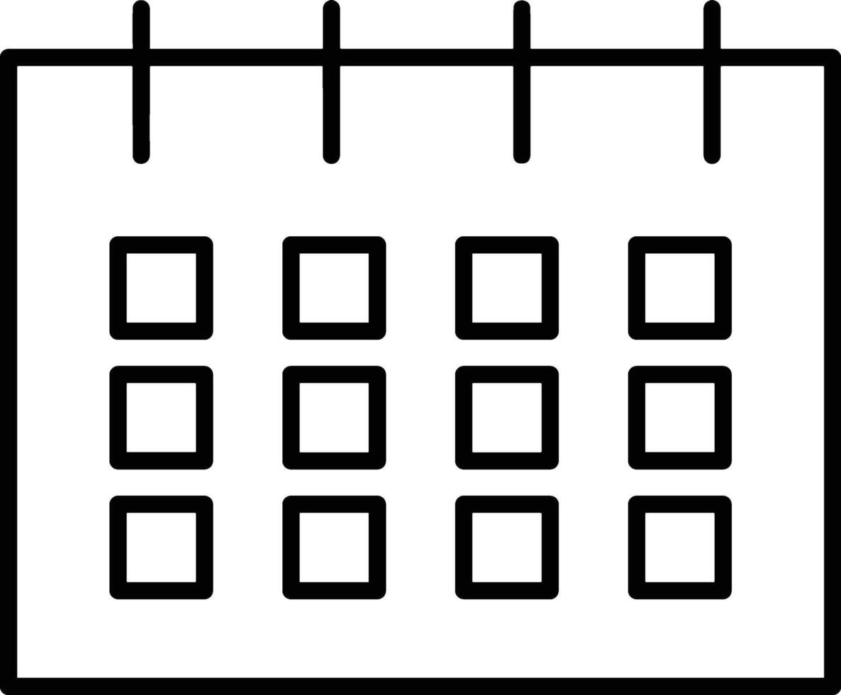 calendario icona simbolo vettore Immagine