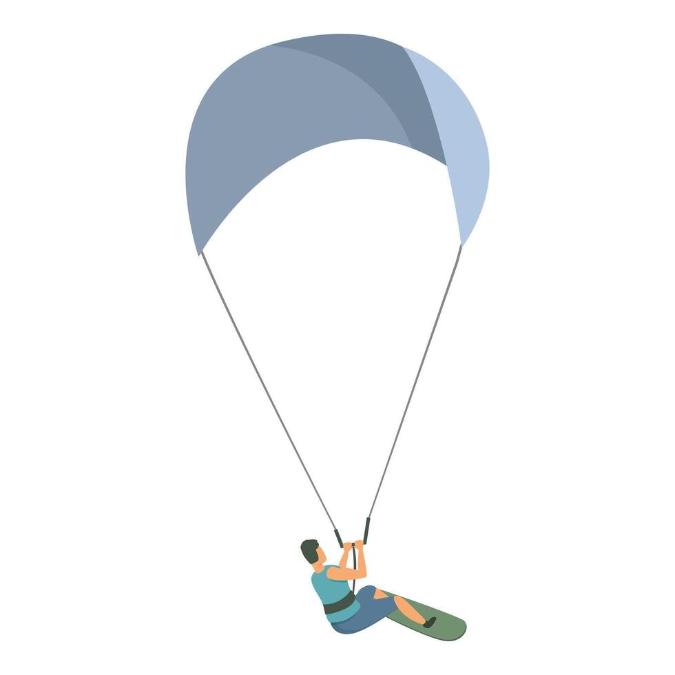 kitesurf attività icona cartone animato vettore. dinamico sport vettore