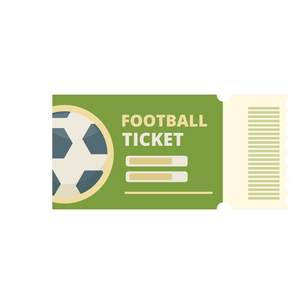calcio biglietto icona cartone animato vettore. sede vip gioco vettore