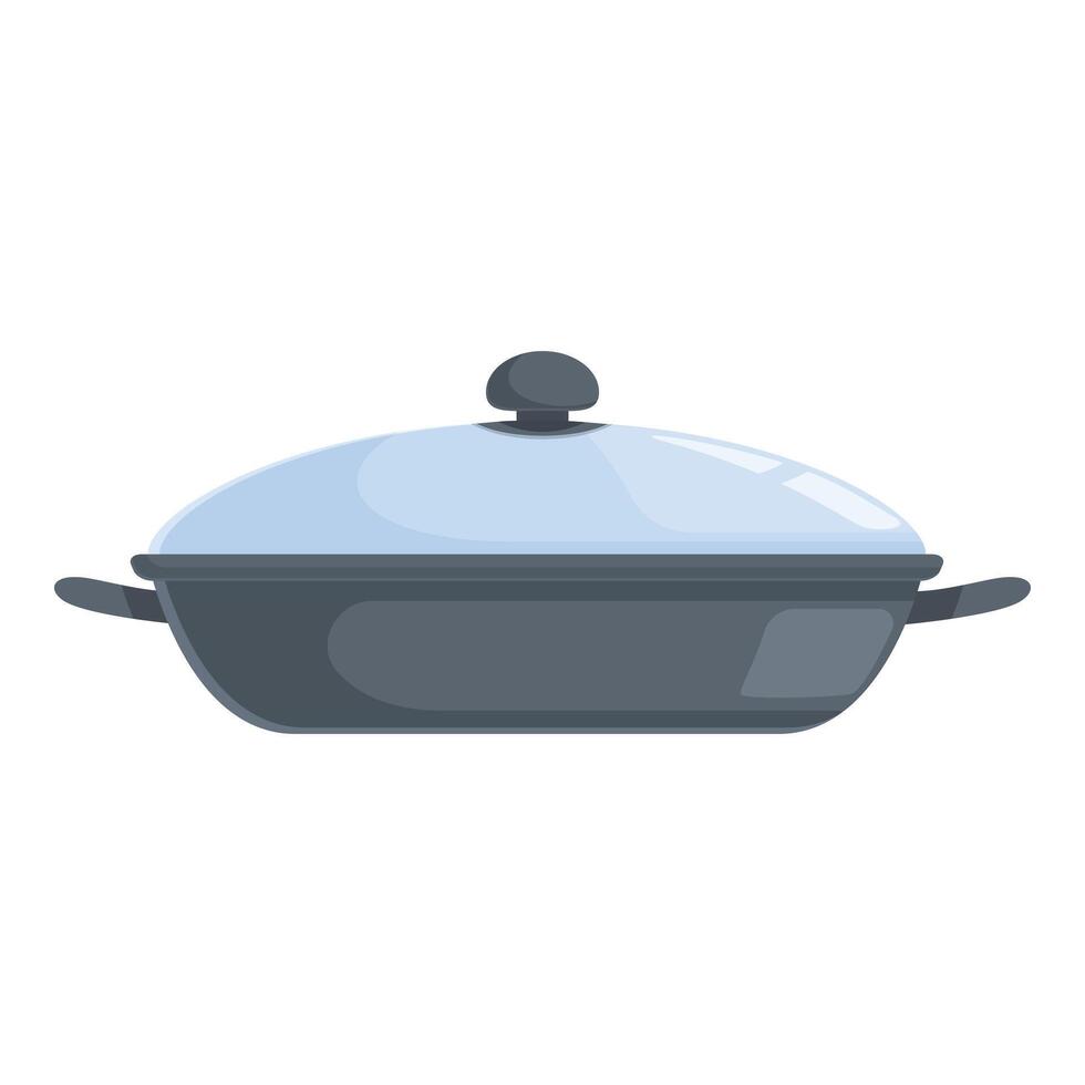 wok frittura padella icona cartone animato vettore. cibo maniglia vettore