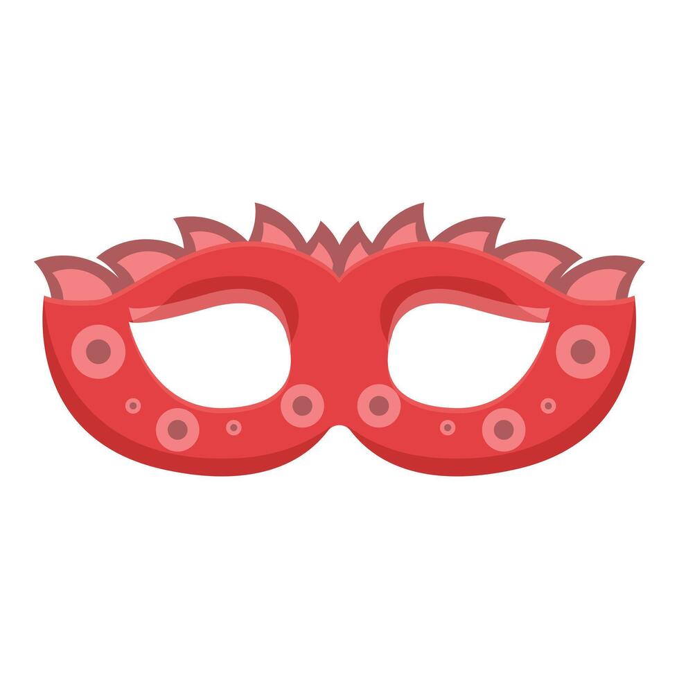 rosso colorato carnevale maschera icona cartone animato vettore. celebrazione elemento vettore