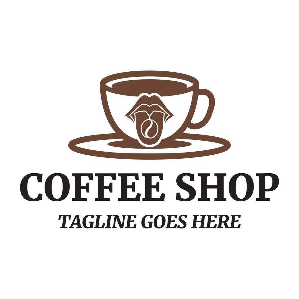 vettore logo illustrazione di un' caffè